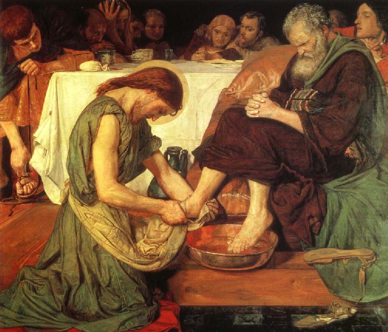 Ford Madox Brown Jesus Washing oil painting picture